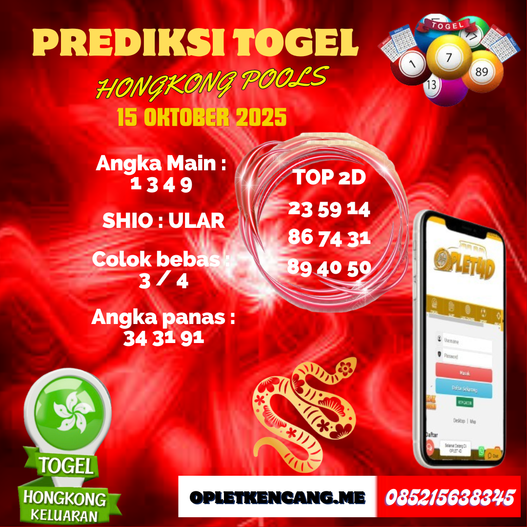 PREDIKSI JITU HONGKONG POOLS 15 OKTOBER 2025