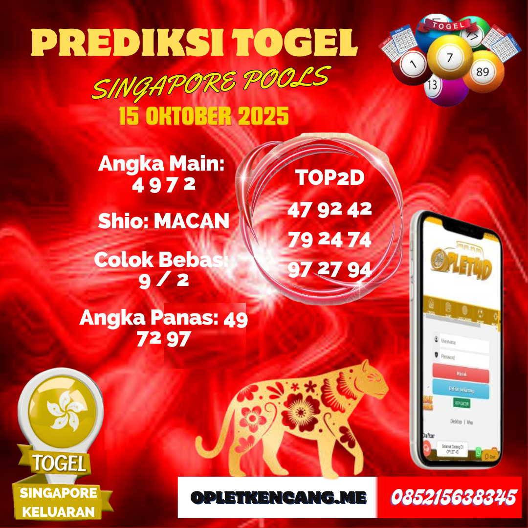 PREDIKSI JITU SINGAPORE POOLS 15 OKTOBER 2025