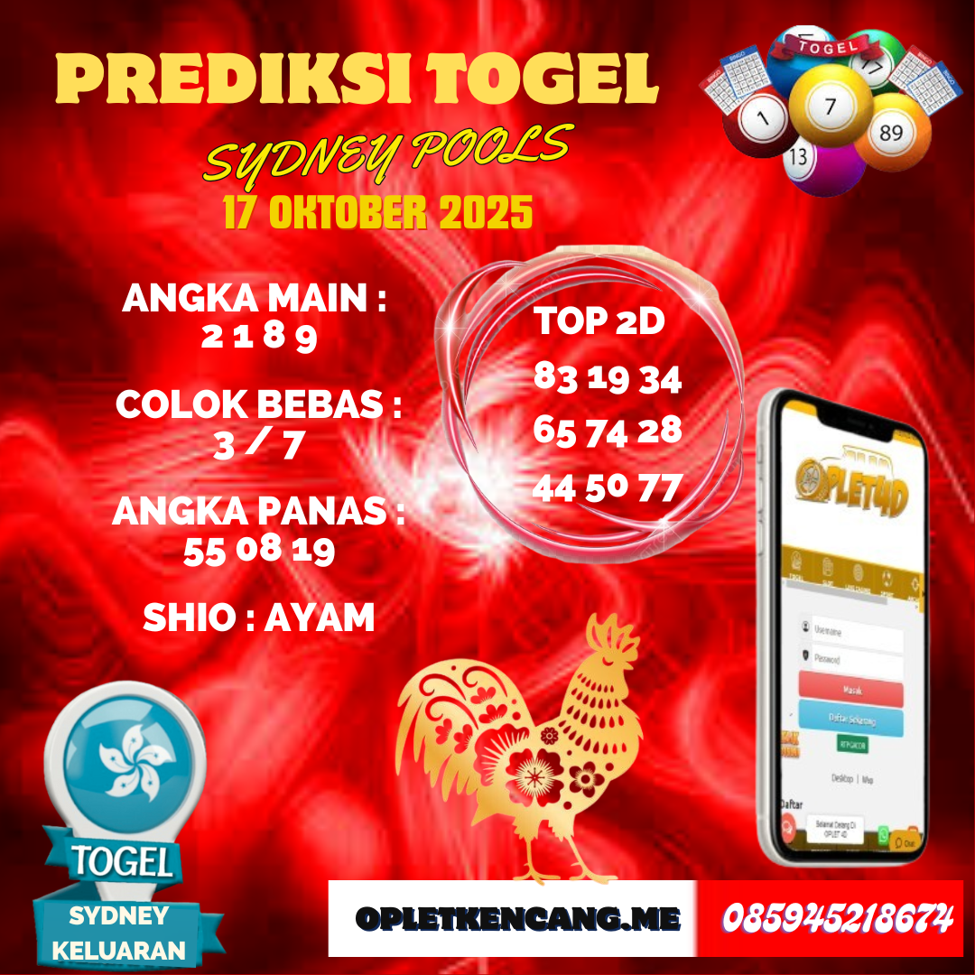 PREDIKSI JITU SYDNEY POOLS 17 OKTOBER 2025
