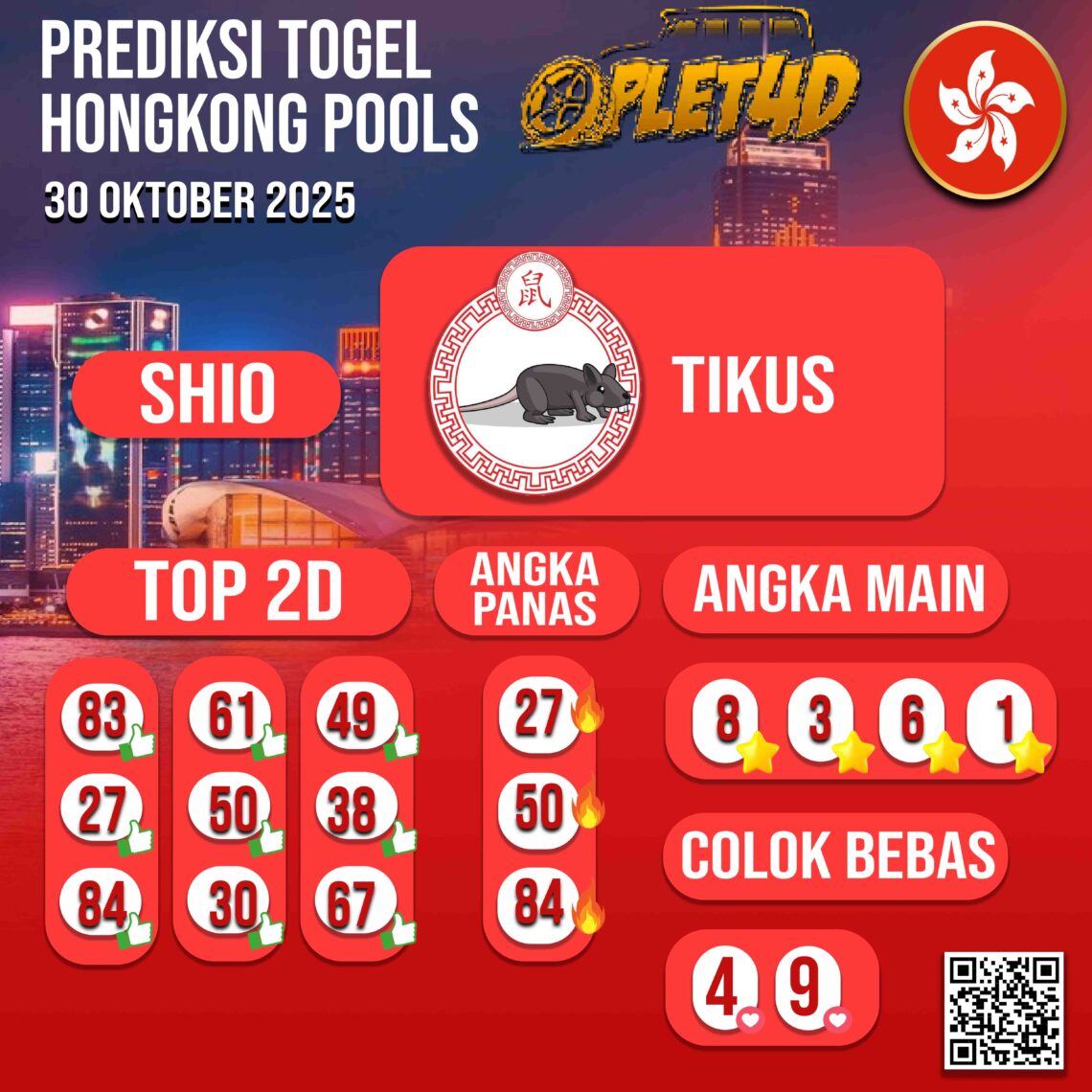 PREDIKSI JITU HONGKONG POOLS 30 OKTOBER 2025