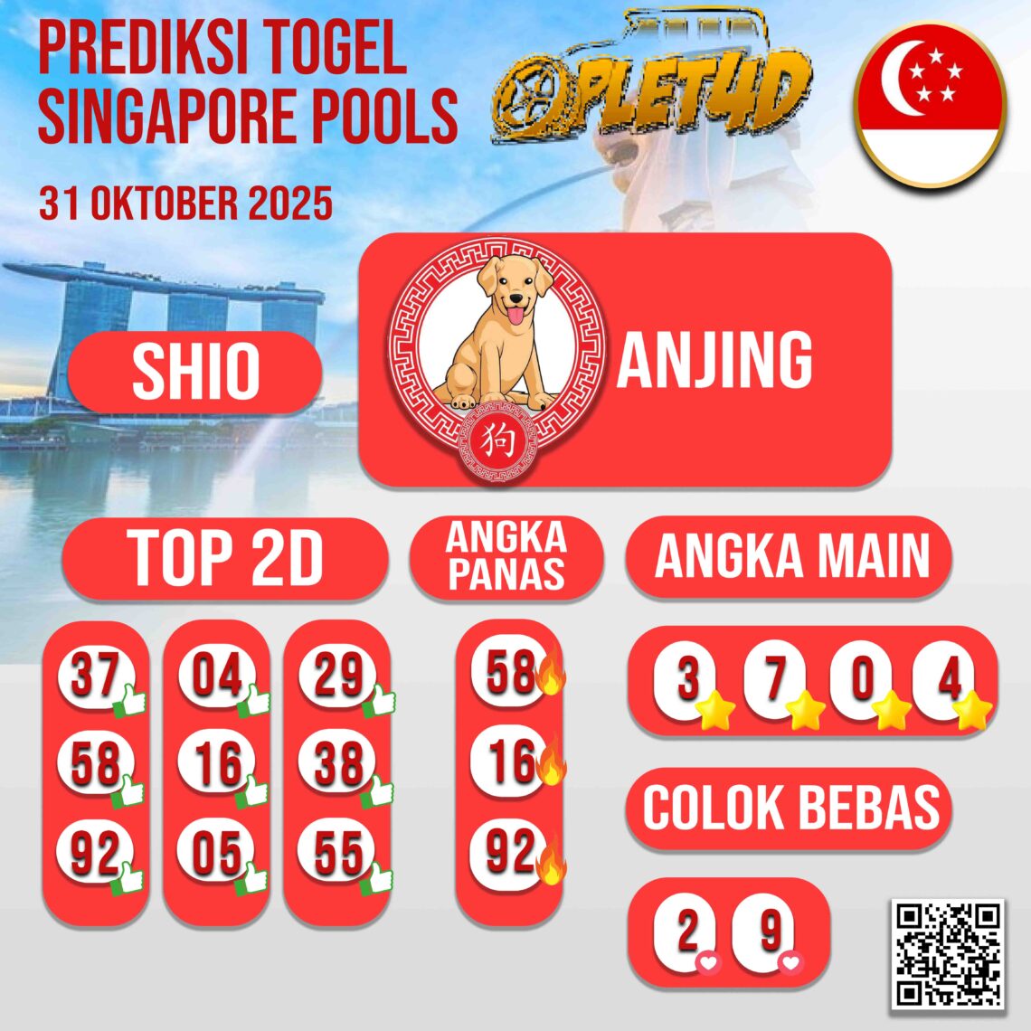 PREDIKSI JITU SINGAPORE POOLS 31 OKTOBER 2025
