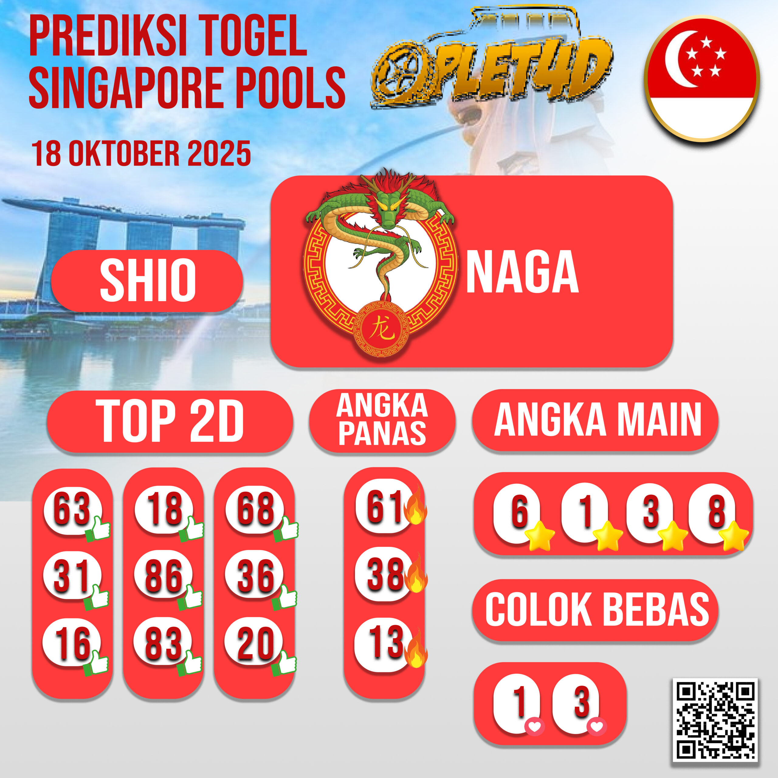 PREDIKSI JITU SINGAPORE POOLS 18 OKTOBER 2025