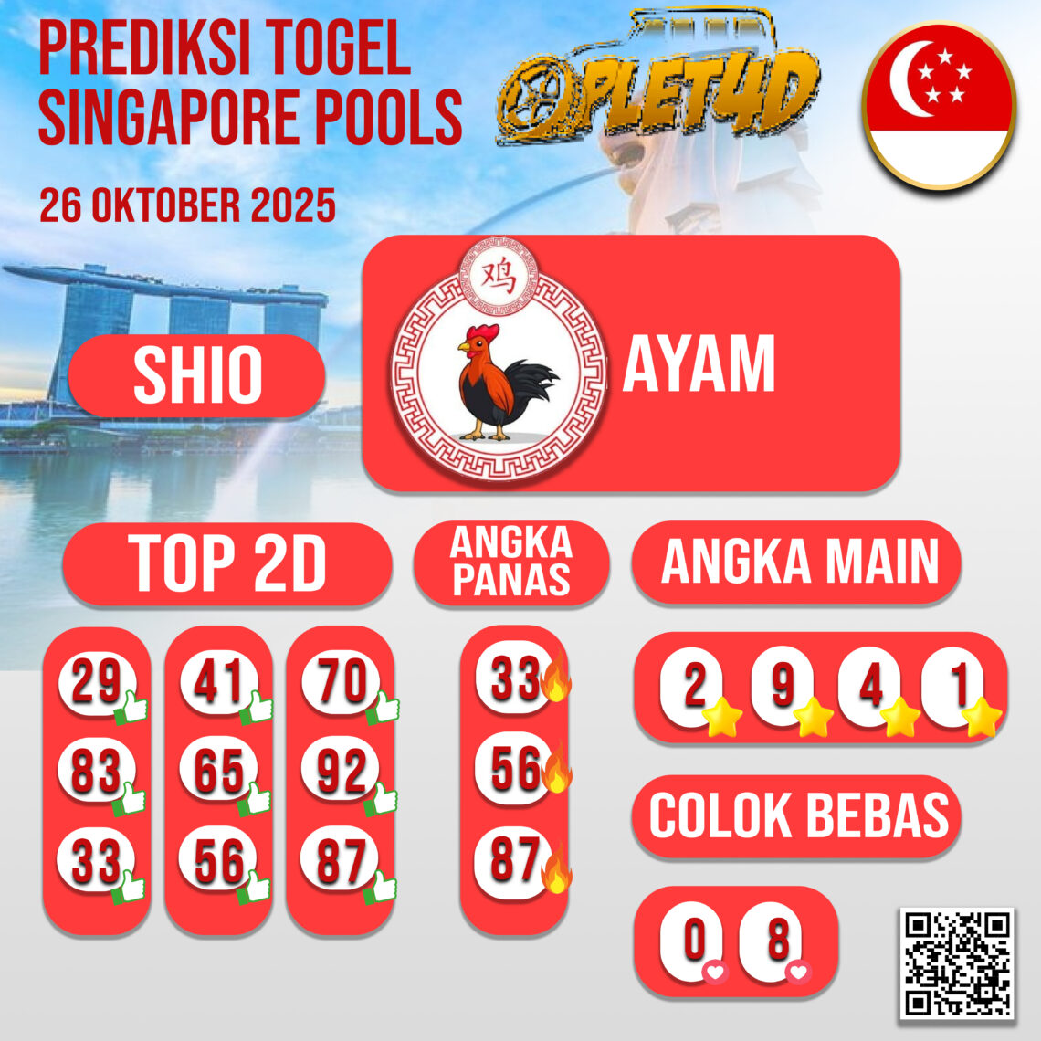 PREDIKSI JITU SINGAPORE POOLS 26 OKTOBER 2025
